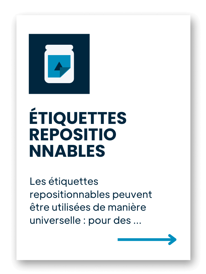 ÉTIQUETTES-REPOSITIONNABLES