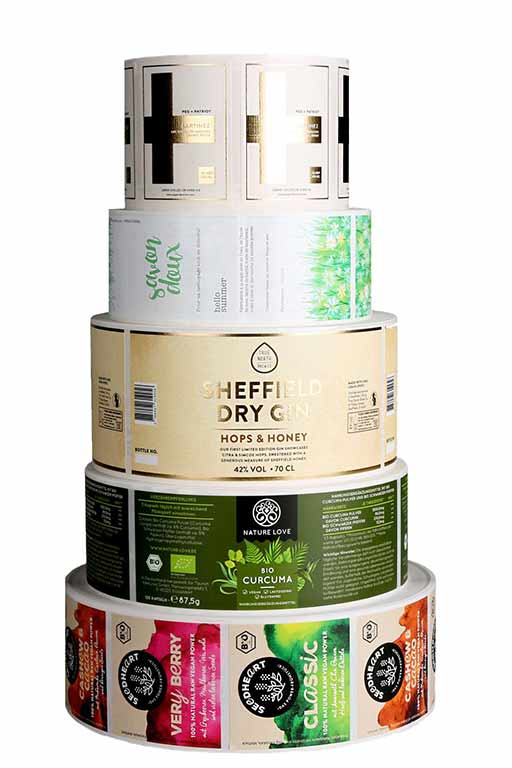 etiquettes en rouleaux