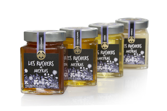 étiquettes adhésives miel