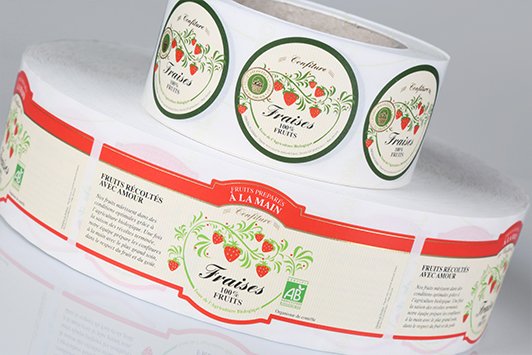 étiquettes en rouleaux